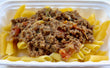Lean Ground Beef in Teriyaki sauce on a bed of Gluten-free Pasta - FIT BY ELIA