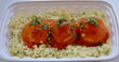 Chicken Meatballs in homemade Marinara sauce on a bed of Cauliflower mint and basil Rice - FIT BY ELIA